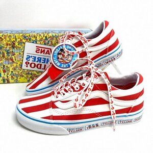 💖MEGA SALE💖VANS & Where's Waldo Old Skool Canvas VN0A3WKT3UV Men's White Red
